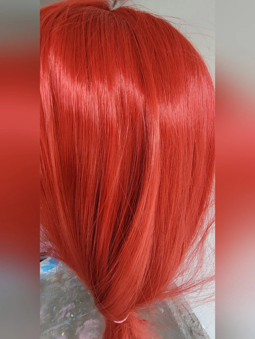 Cosplay Vibrant Long Red Synthetic Hair Wig!